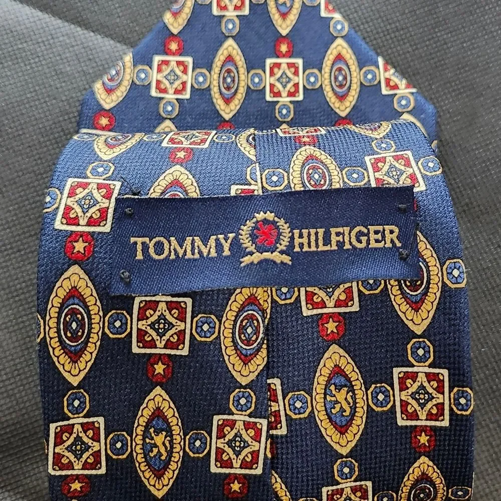 Tommy Hilfiger Men's Blue Patterned Tie